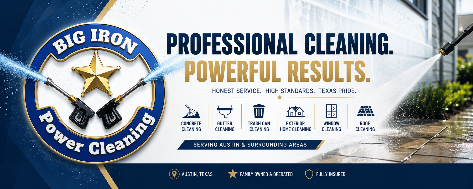 Big Iron Power Cleaning professional cleaning powerful results banner